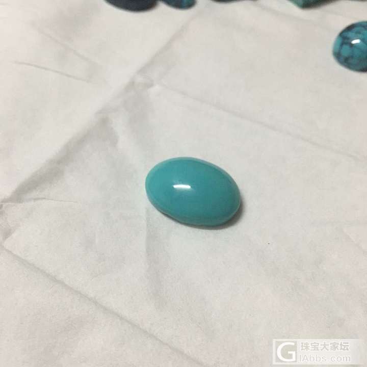 松石素色也很美呢～～～又是睡不着了来一发_蛋面松石