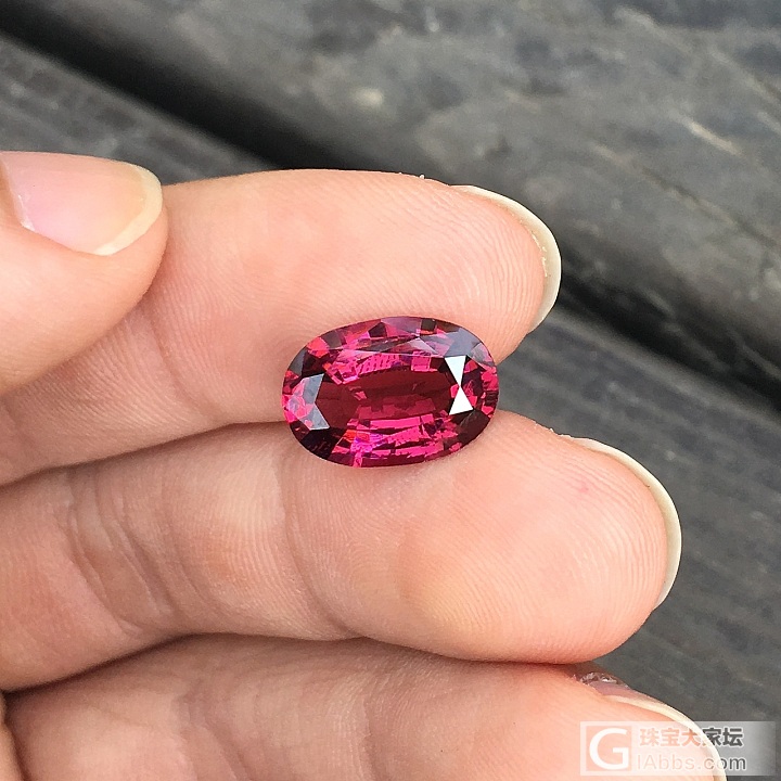 5.18ct 坦桑尼亚 紫红色 椭圆形 石榴石 戒指 吊坠 镶嵌定制_刻面宝石石榴石