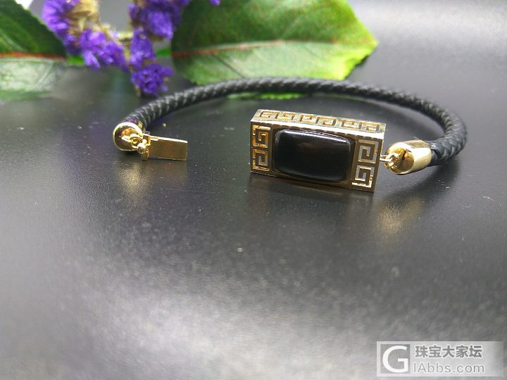 给朋友的老公设计的手绳_黑曜石设计