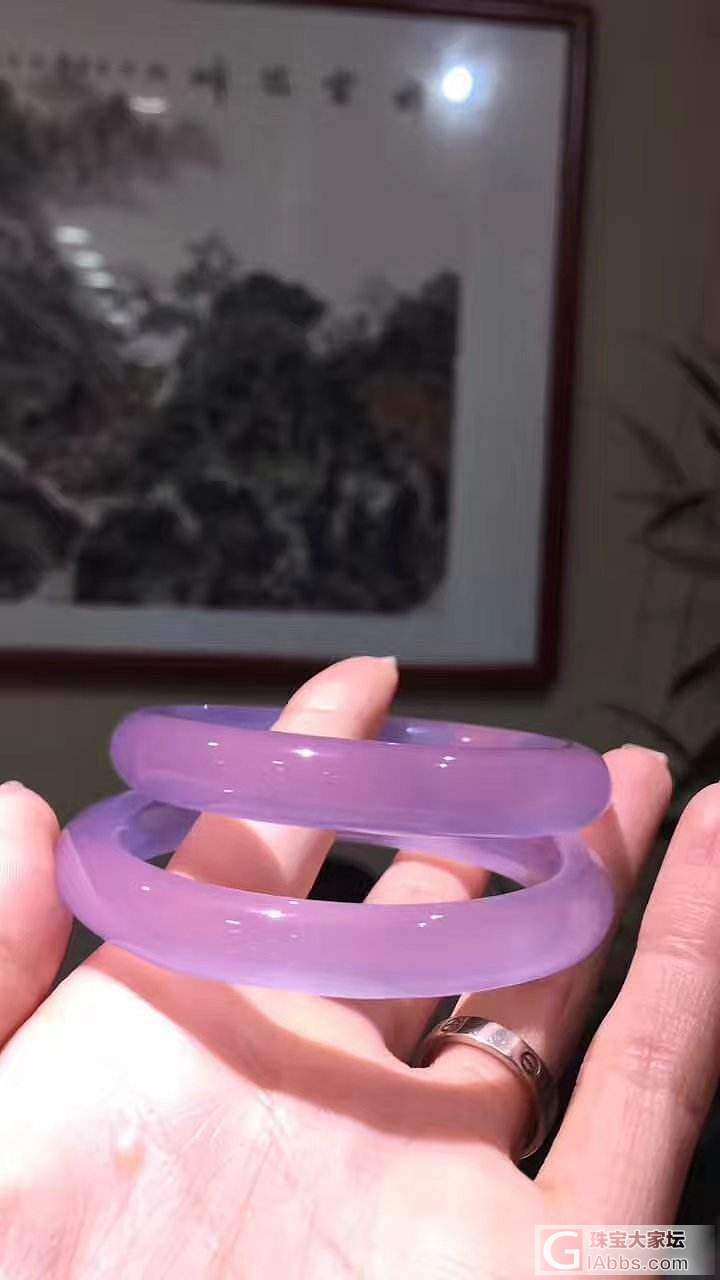 送给老婆的冰紫玉髓手镯，美美的_手镯玉髓