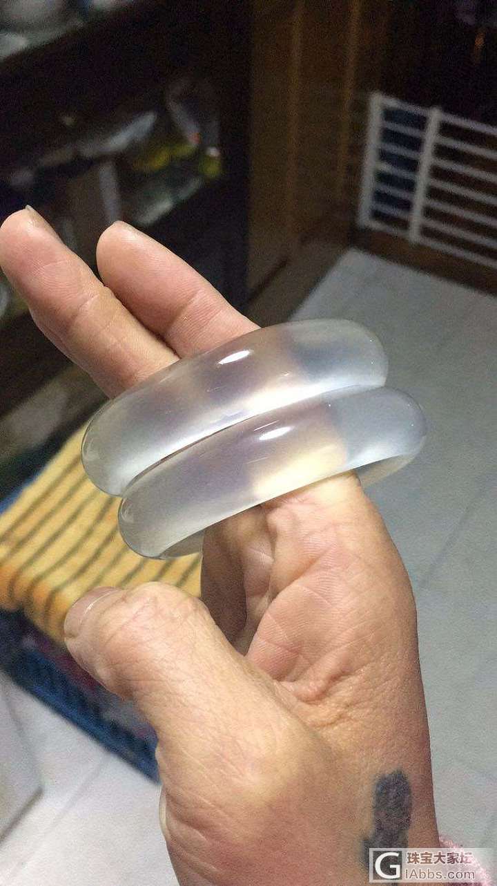 哈哈我也算有冰飘玉髓啦_手镯玉髓