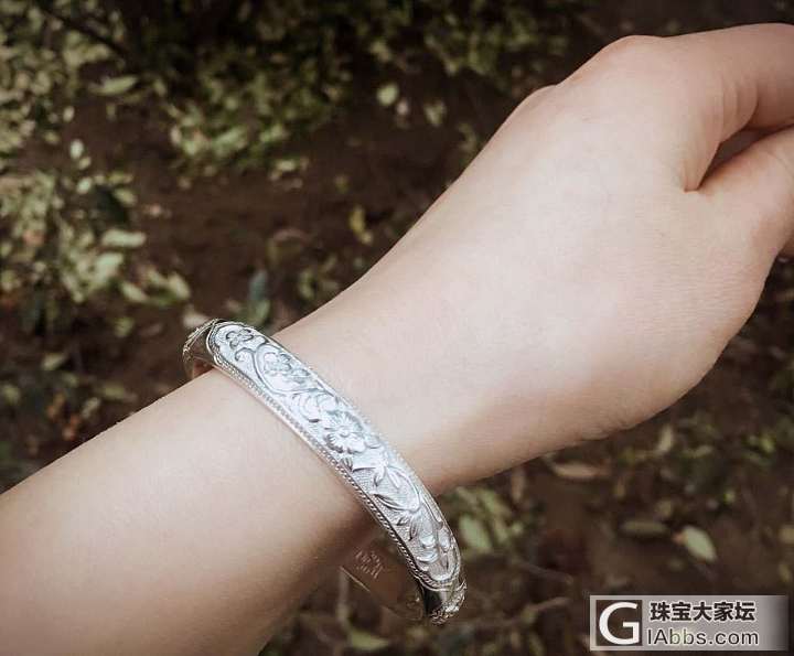 窄版上手图来一发😝_手镯银