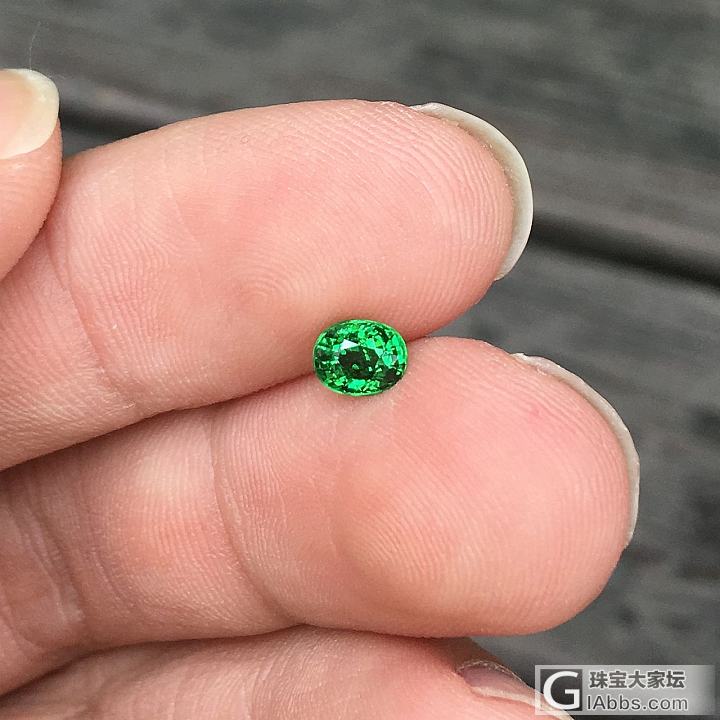 0.60ct 坦桑尼亚 艳绿 电光绿 vivid green 椭圆 沙弗莱_刻面宝石沙弗莱