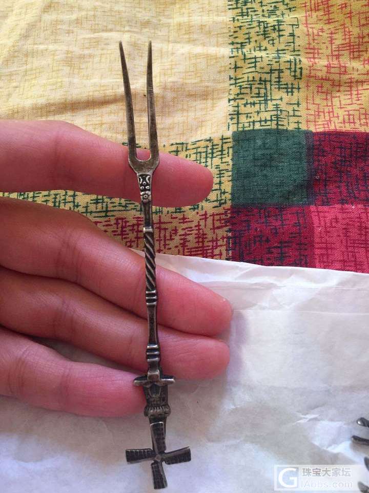 两个老银餐具_西洋银器老银