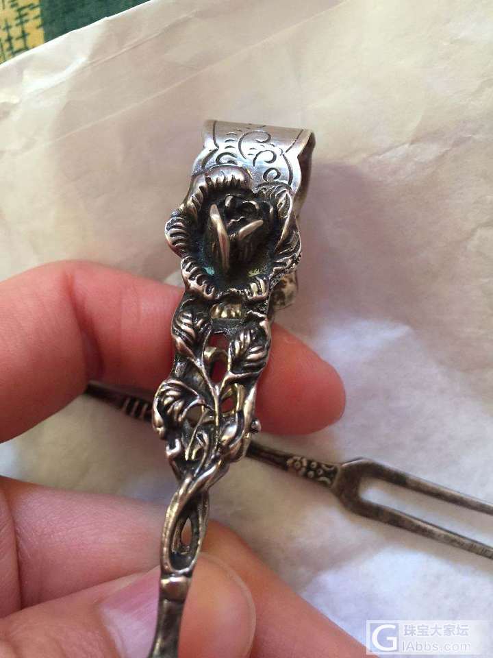 两个老银餐具_西洋银器老银