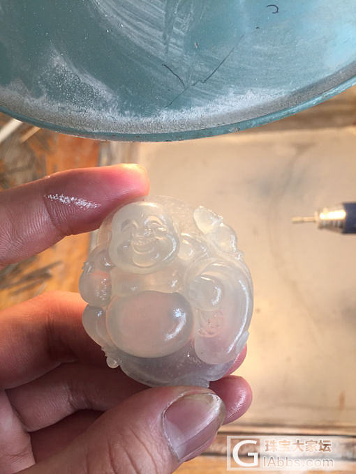 从料子加工到毛货半成品，雕刻等了二十天，快没饭吃了_半成品翡翠