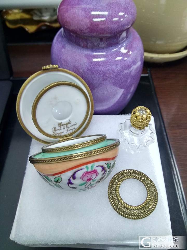 新败的法国Chamart Limoges手工香水盒（收物还图啦）_香氛瓷器收藏