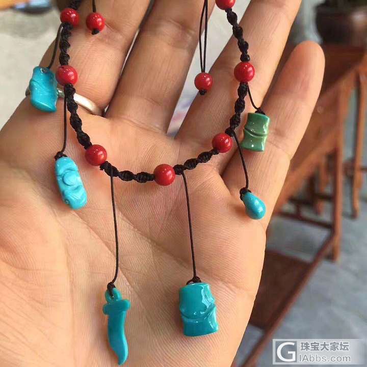 女神款，精美脚链_脚饰松石