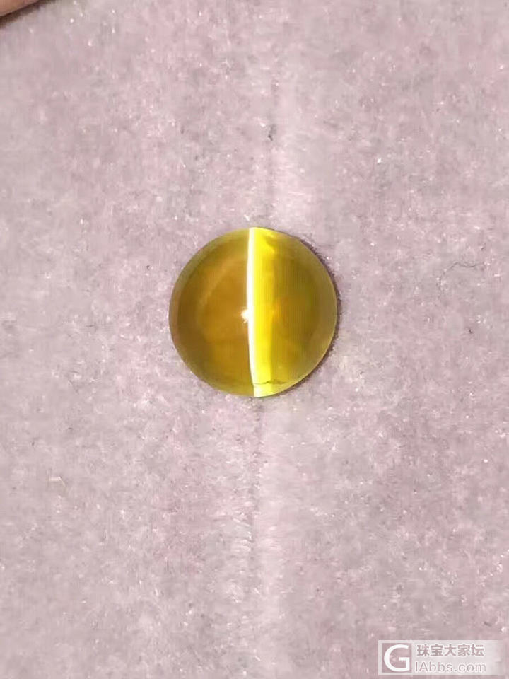 5.02ct，金绿猫眼。greenish-yellow，眼线犀利颜色漂亮。配GR..._蛋面猫眼