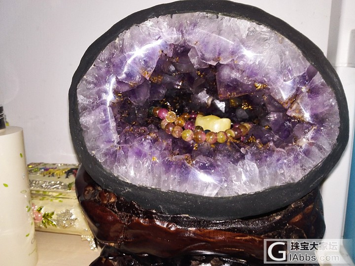 我的紫晶洞_洞盆簇紫水晶摆件