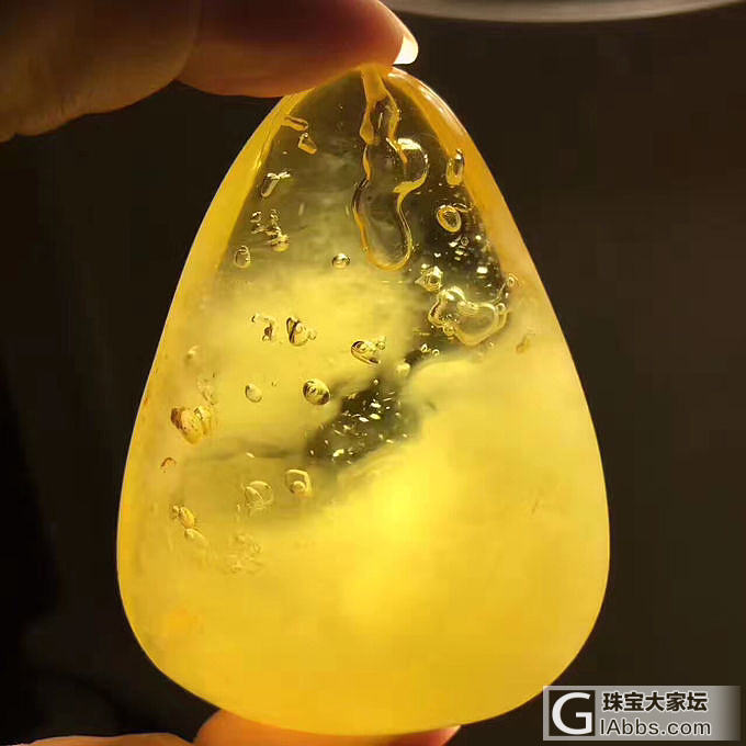 水胆蜜蜡_挂件琥珀蜜蜡