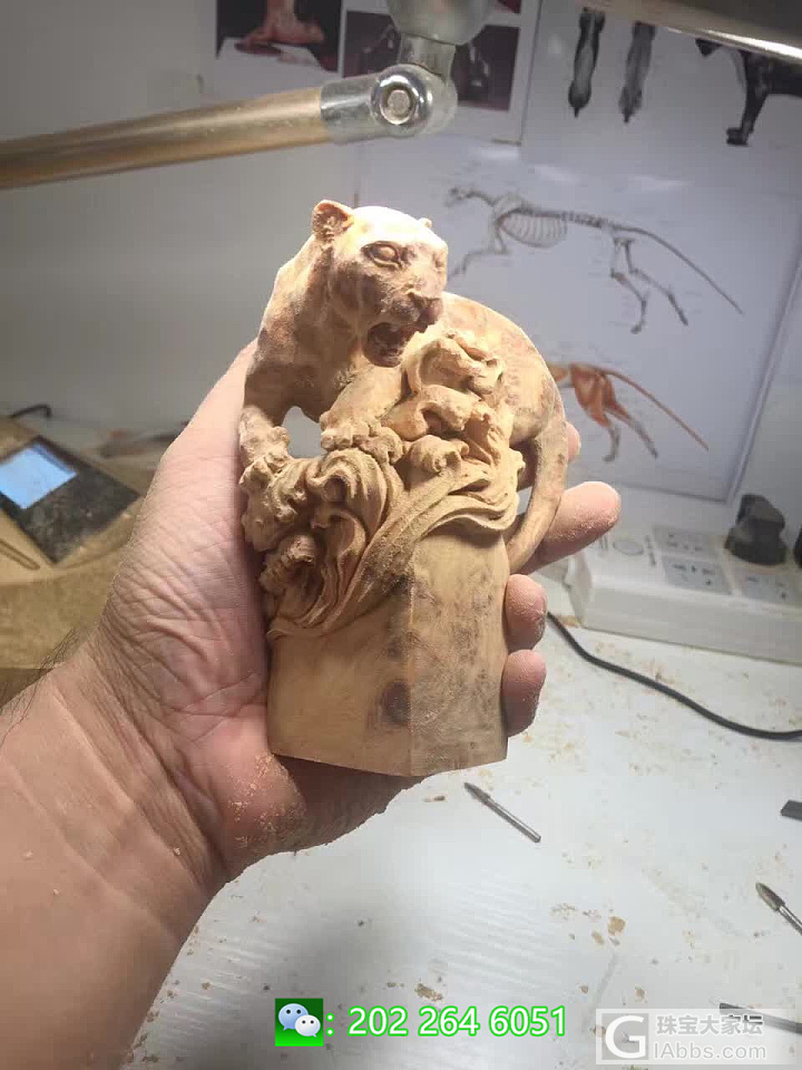 史上最强手工制作,不服来辩!_崖柏木雕