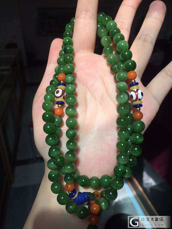 灵动的猫眼碧玉念珠_珠串碧玉