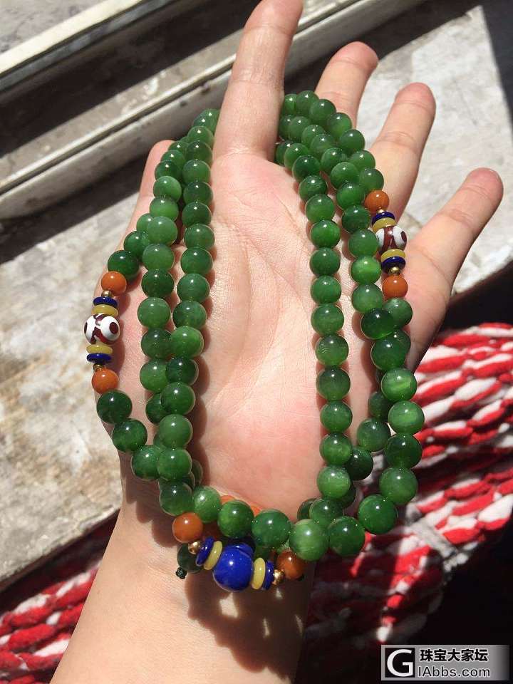 灵动的猫眼碧玉念珠_珠串碧玉