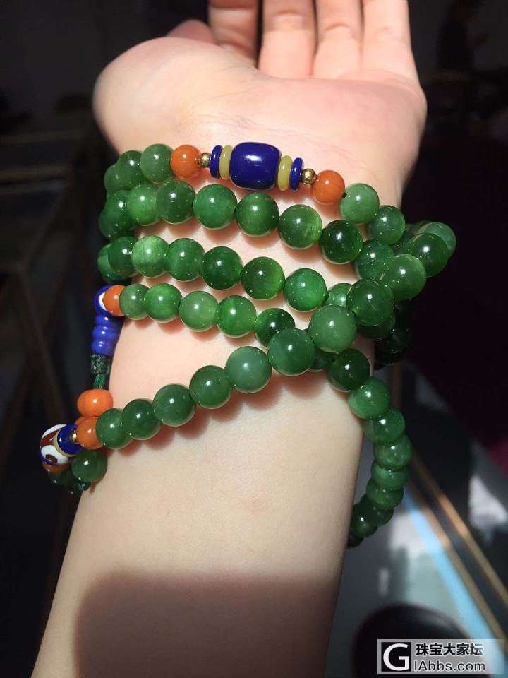 灵动的猫眼碧玉念珠_珠串碧玉