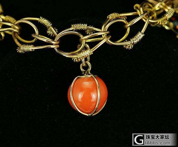 法国18k黄金多宝串手链charm pendent 手链_古董首饰