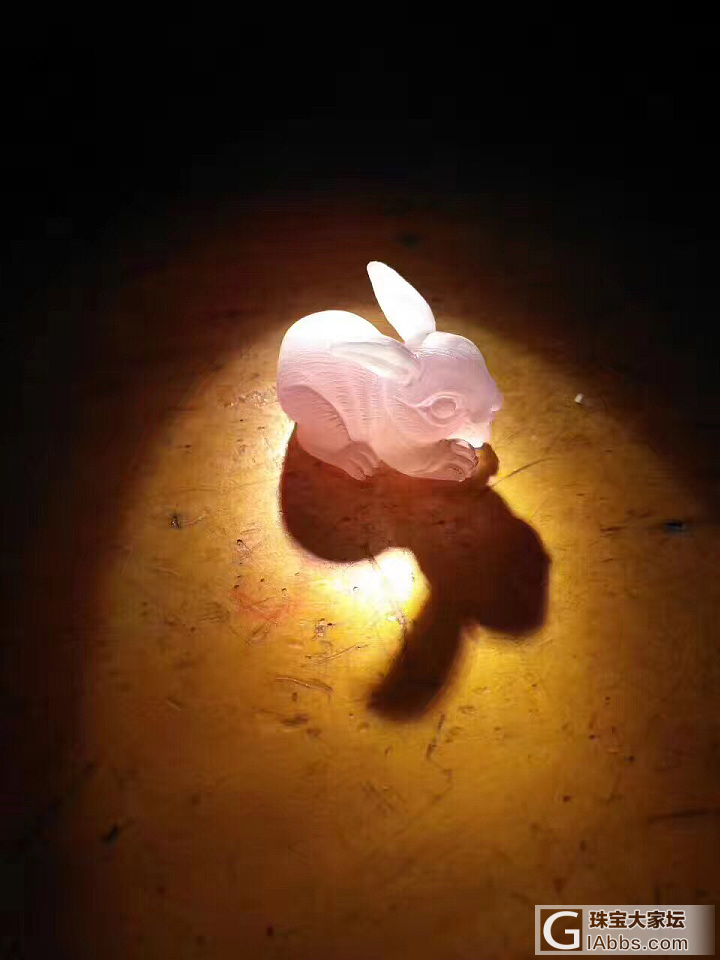 毛货紫玉髓玉兔一对_摆件玉髓