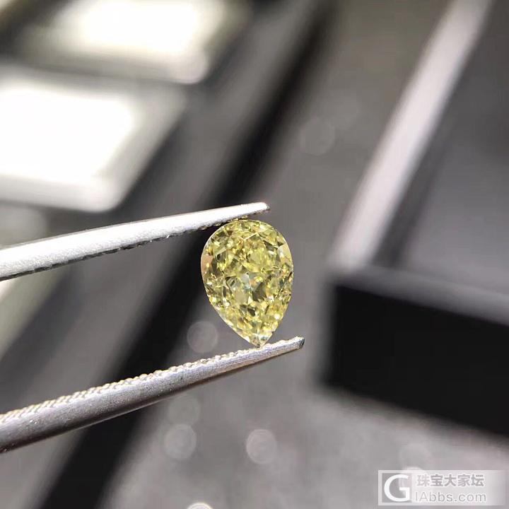 1.04ct FY VVS2 GIA水滴 广州现货_彩钻