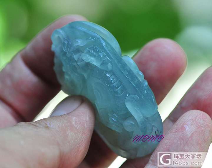 刚做好的一个随型仿古龙凤挂件~~_挂件翡翠