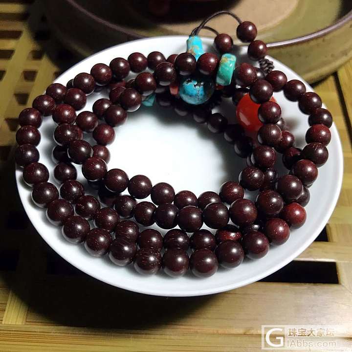各位帮我看看小叶紫檀这是盘出包浆了吗_珠串小叶紫檀