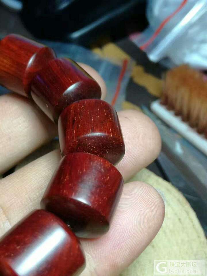 小叶紫檀1.5*15桶珠*14颗_珠串小叶紫檀