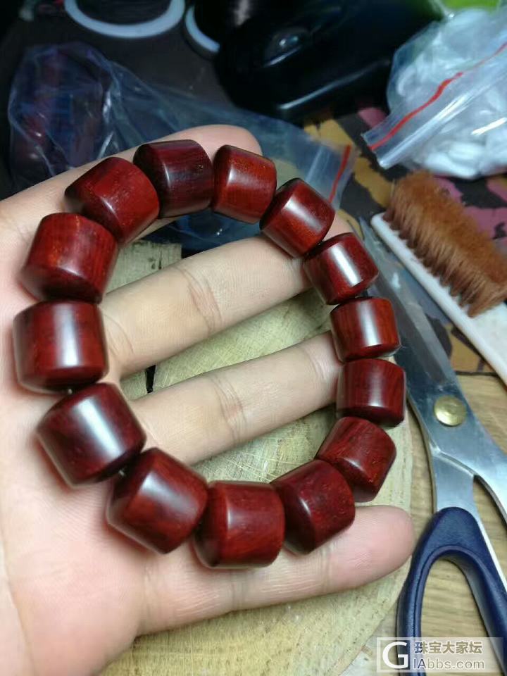 小叶紫檀1.5*15桶珠*14颗_珠串小叶紫檀