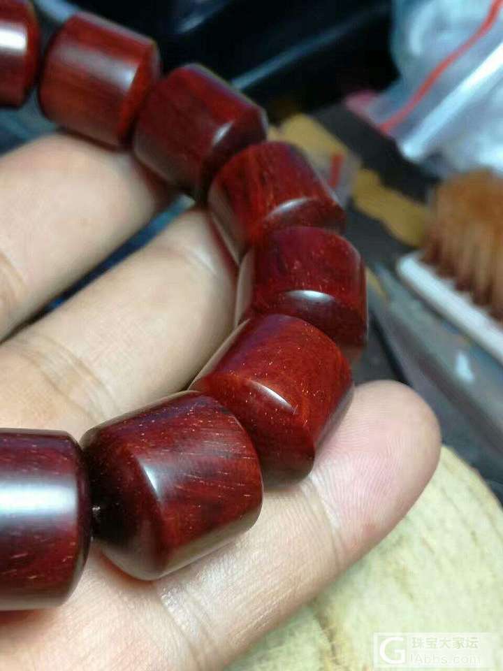 小叶紫檀1.5*15桶珠*14颗_珠串小叶紫檀