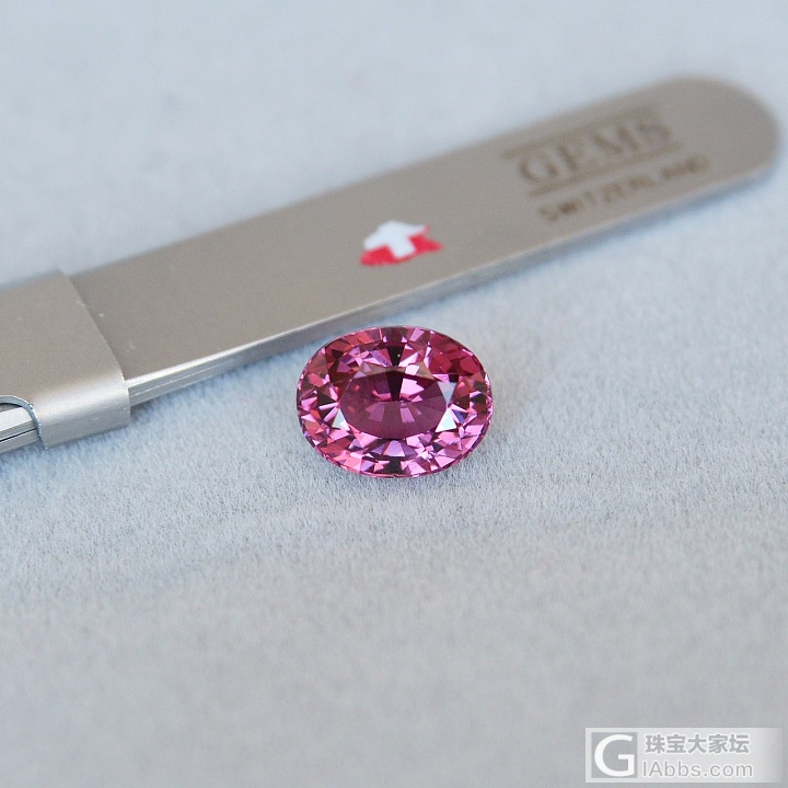 3.99ct 坦桑尼亚 粉色 椭圆 Malaya 马拉雅 石榴石 GemArt_石榴石刻面宝石