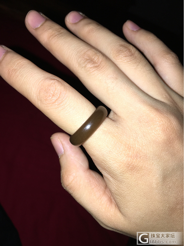 我的且末糖指环，哈哈，完美～_戒指和田玉