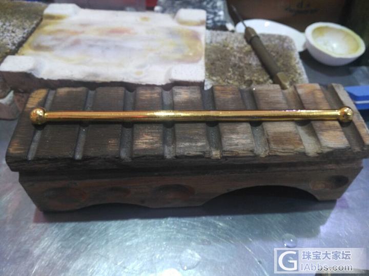 黄金 圆头 手镯制作过程_手镯金工