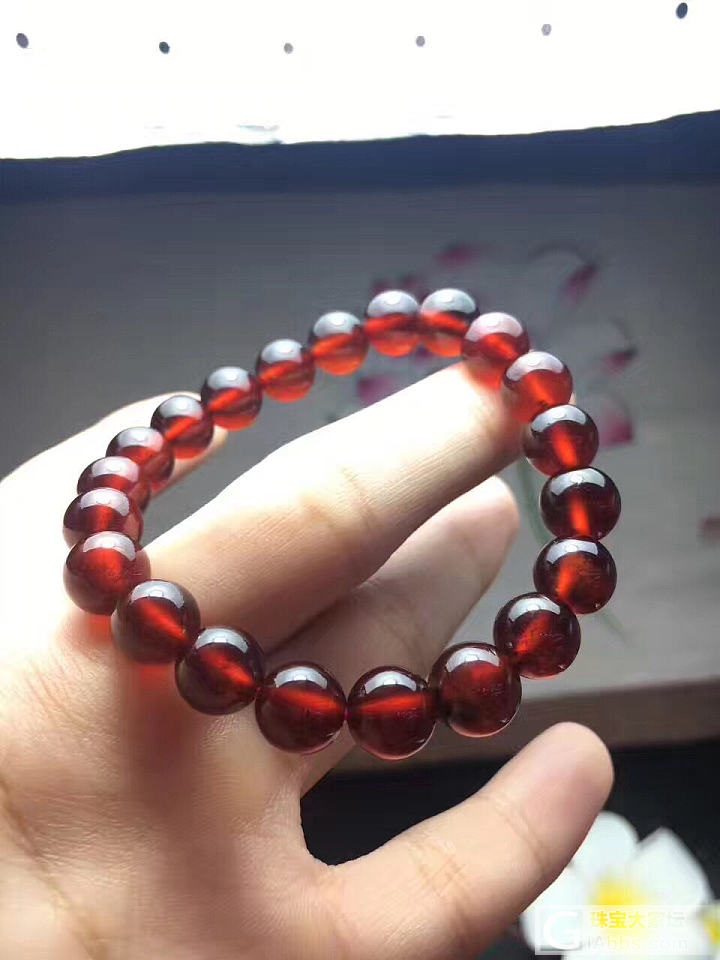 下班捡漏，捡漏 橙红手链，品质如图，一物一图，尺寸7.5mm与9.3mm，一手6..._珠串石榴石