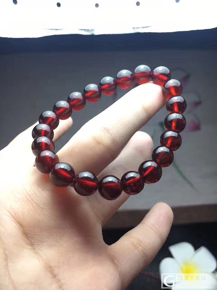 下班捡漏，捡漏 橙红手链，品质如图，一物一图，尺寸7.5mm与9.3mm，一手6..._珠串石榴石