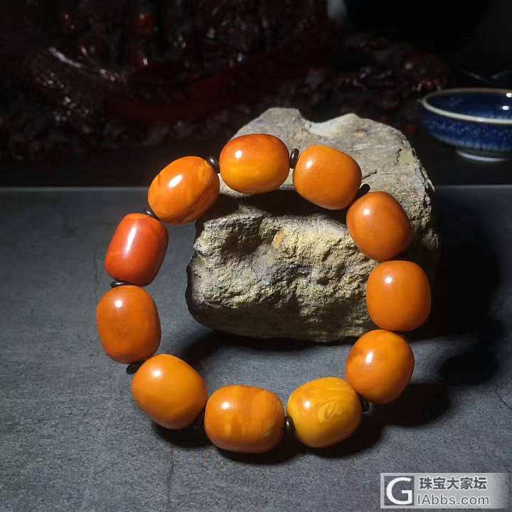 西亚回流顶级桶珠手串贵族流传的大年份传家之宝，蜡质到顶年份到位，少有的顶级品质禁..._珠串蜜蜡