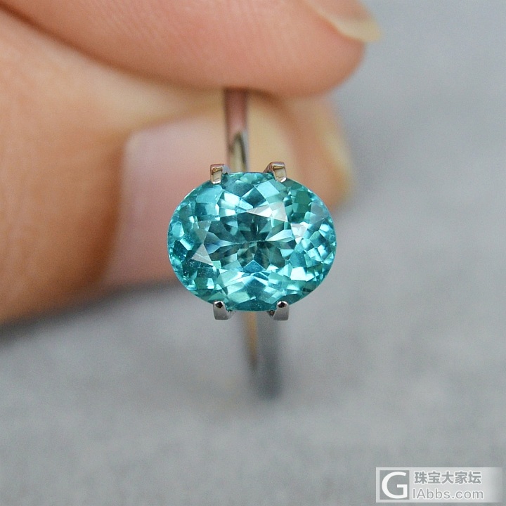 2.22ct 马达加斯加 帕拉伊巴 霓虹 湖蓝绿 椭圆 磷灰石 收藏 A16_磷灰石刻面宝石