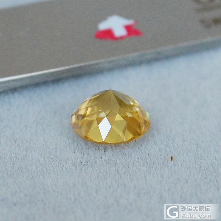 2.13ct 天然 vivid yellow 艳黄 圆形 锆石 GemArt_锆石刻面宝石