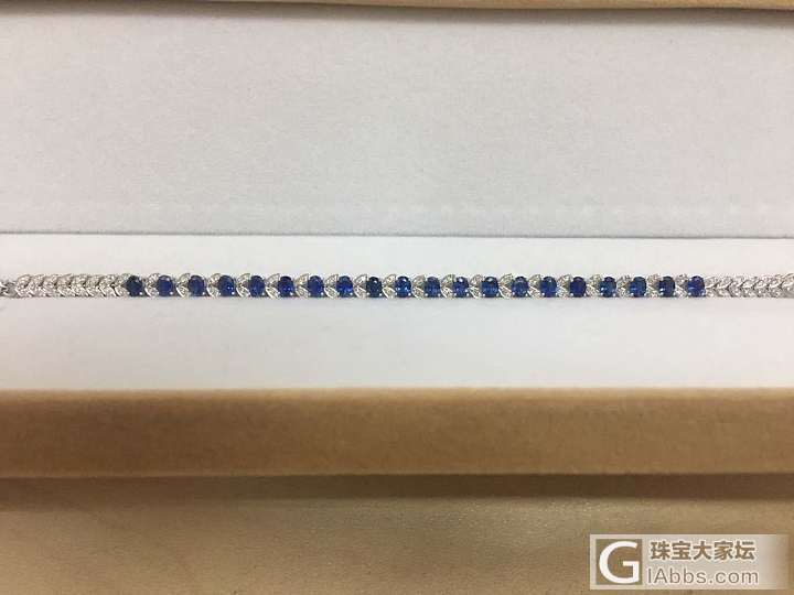 蓝宝手链还图，美美哒！_手链镶嵌鑫艺首饰镶嵌蓝宝石