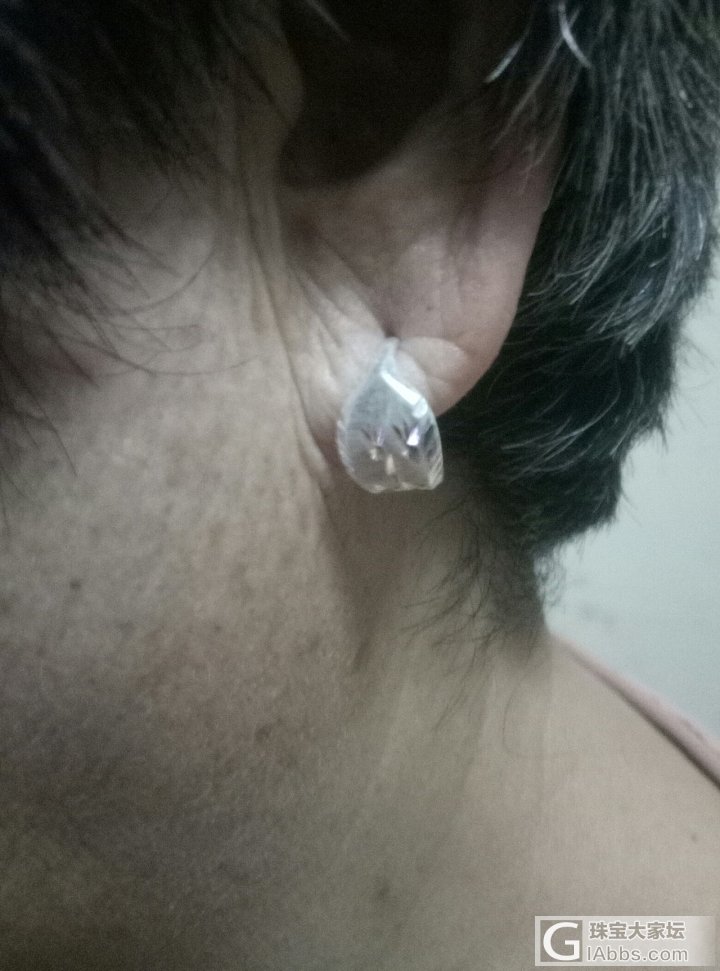 给妈妈做了副耳环，还可以吗，_耳环
