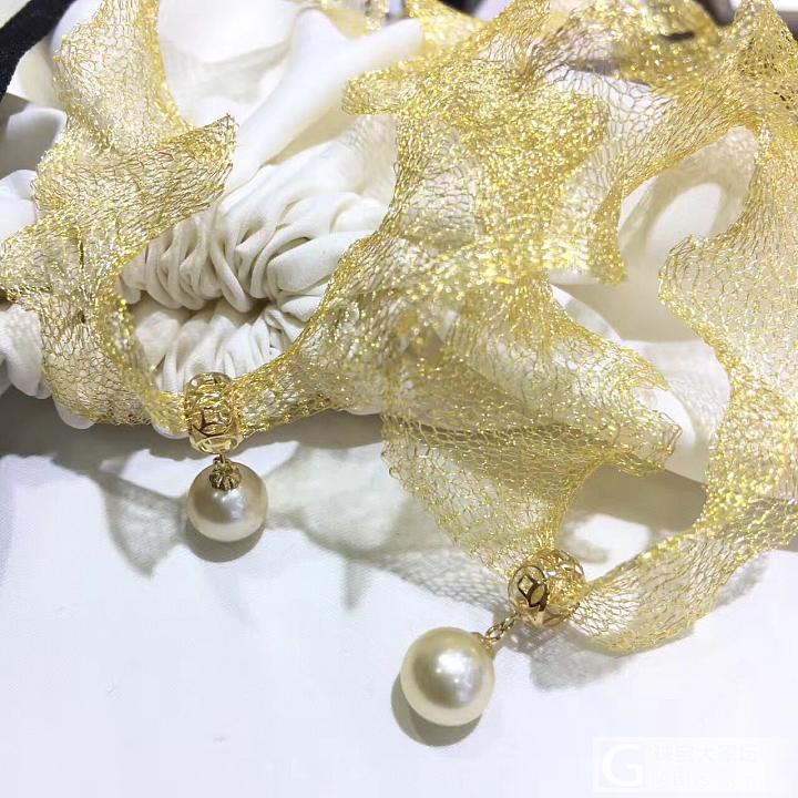 G18k时来运转＋完美魔力丝🌟
．．8---9mm天然色南洋金珠
．．正圆．强光..._项圈海水珍珠