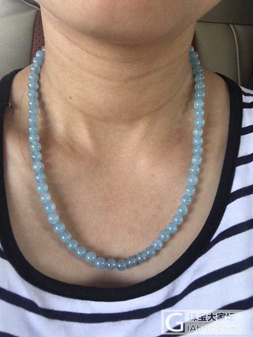 今日装备  不变的桑榆，流水的珠珠😄_手镯银珠串海蓝宝