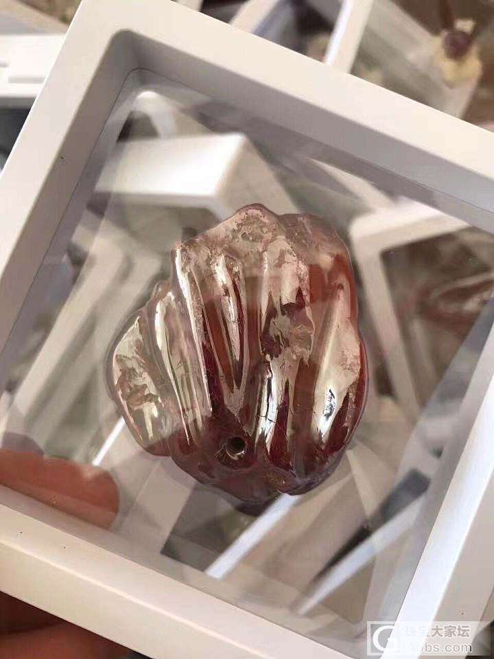 高端原矿朱砂宝石，美啊全透_原石朱砂