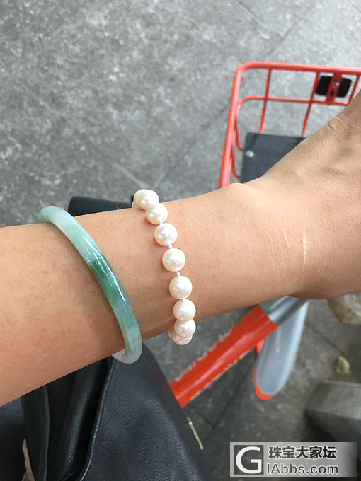 叠戴，尝试一个_搭配翡翠海水珍珠