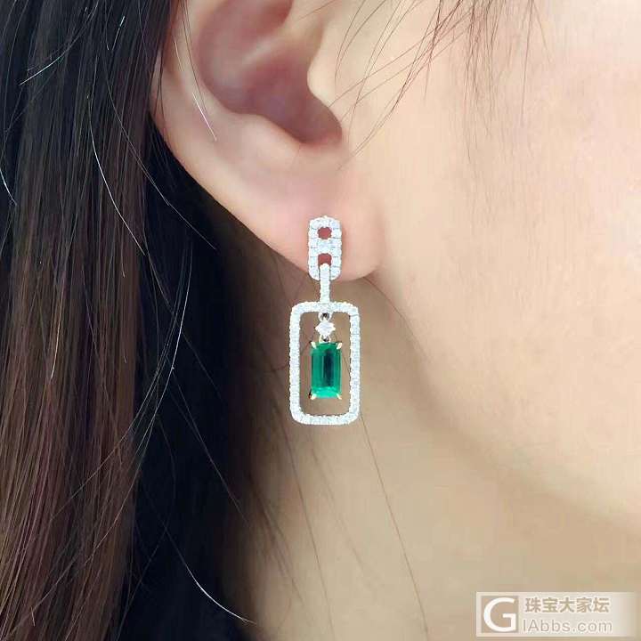【嘉汇珠宝】1.53克拉祖母绿定制耳环，漂亮的不像话_耳环祖母绿