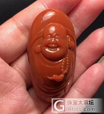 苏工南红瓦西料锦红 佛爷 大师雕刻收藏品_挂件南红