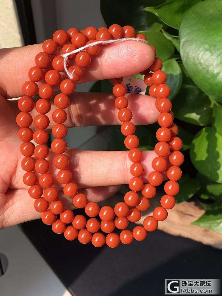 川料精品柿子红，尺寸4.5-8mm，颜色纯，红润，条条都是精选，满足您的各种高要..._珠串南红