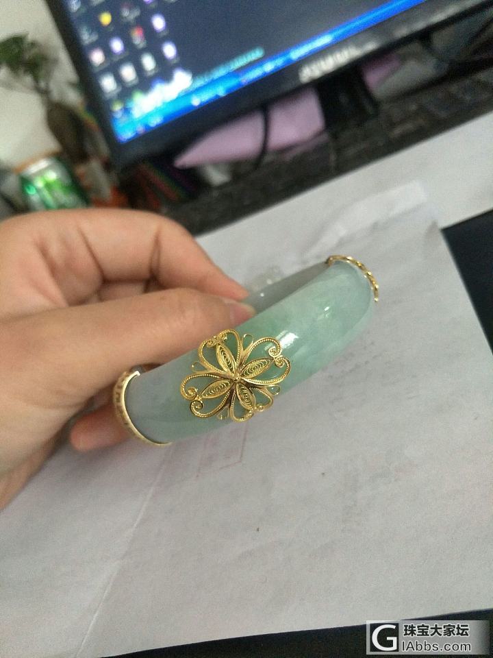 断手镯花丝金镶修复～老款式了😉_镶嵌维修