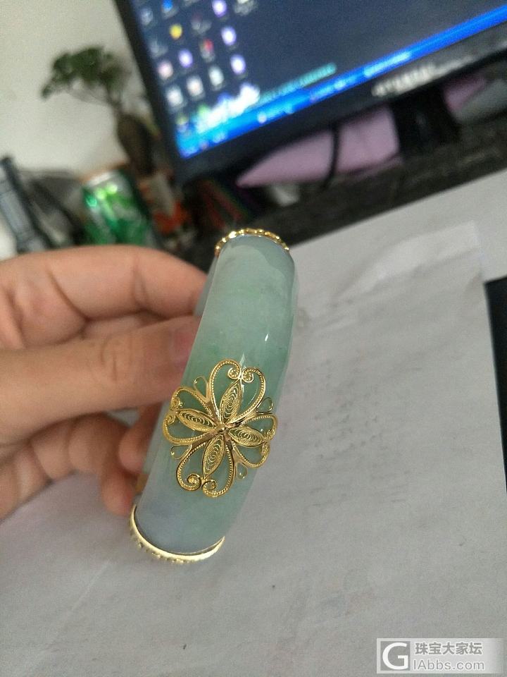 断手镯花丝金镶修复～老款式了😉_镶嵌维修