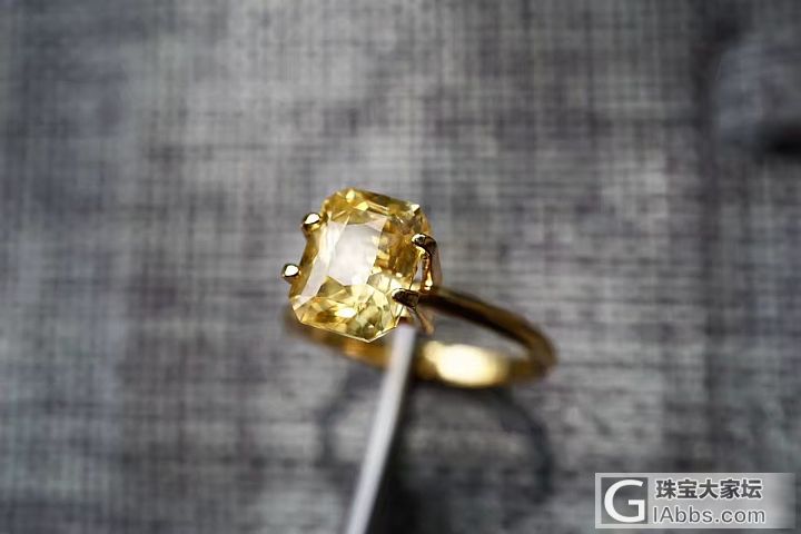 ##中颐和天然无烧黄色蓝宝石##  3.04ct_刻面宝石蓝宝石中颐彩色宝石