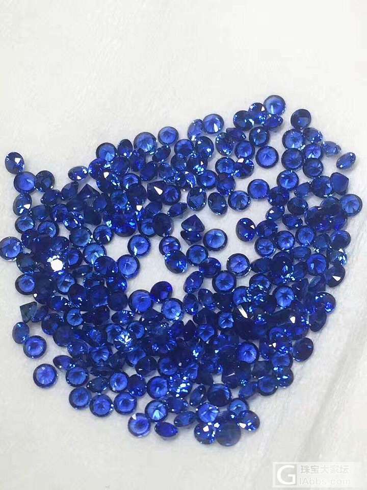 蓝宝石耳钉料4mm～6mm_刻面宝石蓝宝石