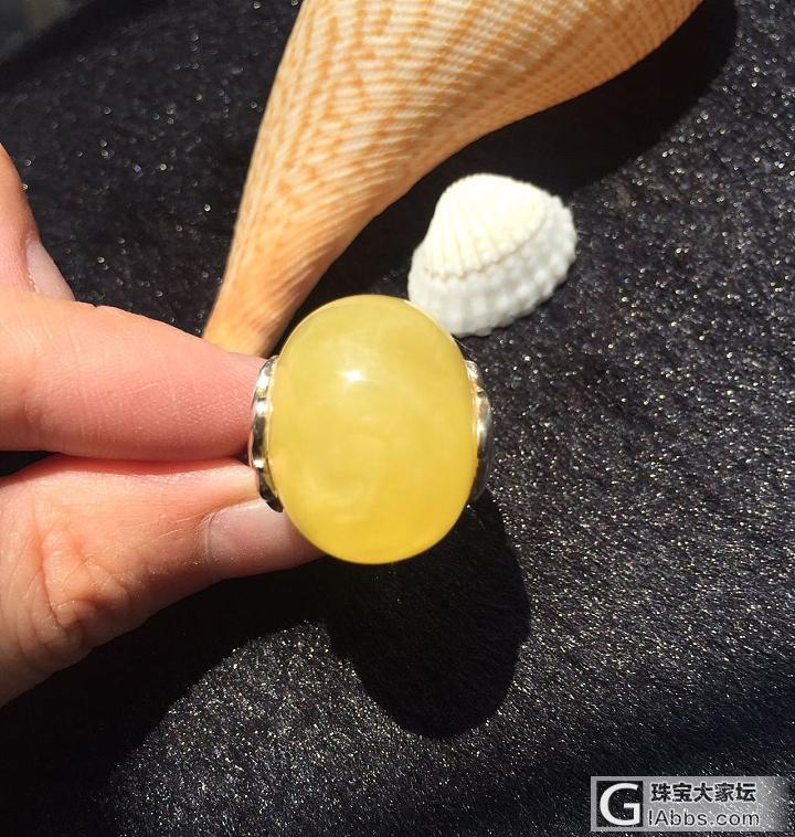 欧洲精工进口琥珀蜜蜡戒指_戒指蜜蜡