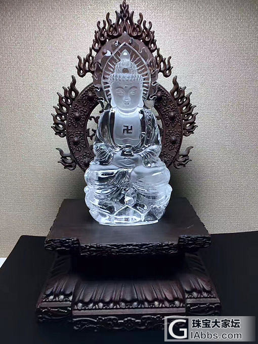 极品天然白水晶释迦摩弥佛祖摆件🔥🔥、面相祥和端庄🙏彰显工艺[鼓掌][鼓掌]配以精..._摆件白水晶